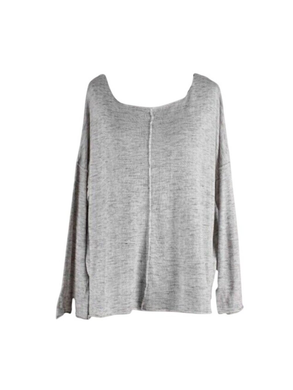 Zara Top Knit Sz S Heathered Gray Hi Lo Cotton Polyester Top